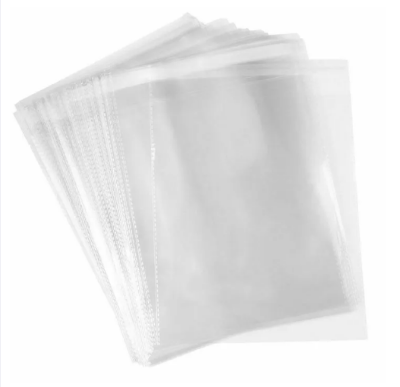 Picture of 65 Pcs 5*7 inch Crystal Poly Easy to Use Clear Flat Cellophane Bags With Adhesive Closure (China Poly) - Multicolor