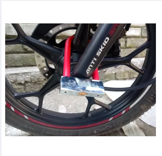 Picture of ​​​​U Shape Motorcycle Bicycle Door Lock Alloy Made Anti Theft Anti Corrosion Cylinder China Lock for Bike Random Color 1 Piece. - Multicolor