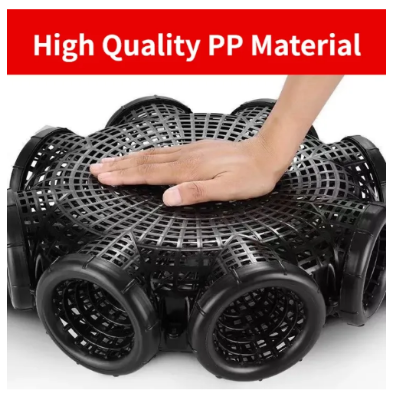 Picture of 7 Holes Catch Mixed Fish Trap Crayfish Catcher Outdoor Fishing Net Cage Plastic Fish Trap Cage Easy to Install 7 Holes Catch Mixed Fish Trap Crayfish Catcher Outdoor Fishing Net Cage Plastic Fish Trap Cage Easy to Install - Black