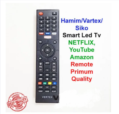Picture of Remote Control For Vertex,Hamim,Siko Android Smart Led Tv Remote, Youtube, Netflix, Amazon option - Black