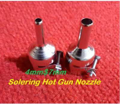 Picture of 1Pcs Set Hot Gun Nozel 4mm 7mm Round Hot Gun Machine Nozzles Straight Heat Nozzles Hot Gun Nozel Tools 4mm 7mm Stainless Steel Hot Gun Machine Nozel - Silver