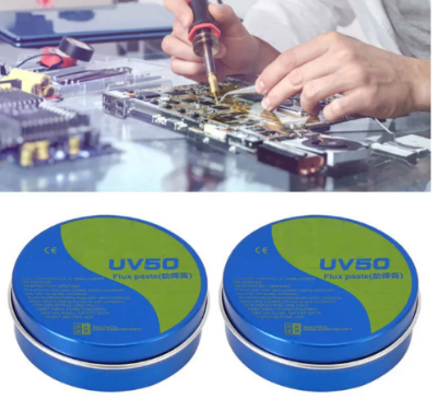 Picture of MCN UV50 Halogen Free No Clean BGA Solder Paste For Soldering Purpose Uses - Multicolor