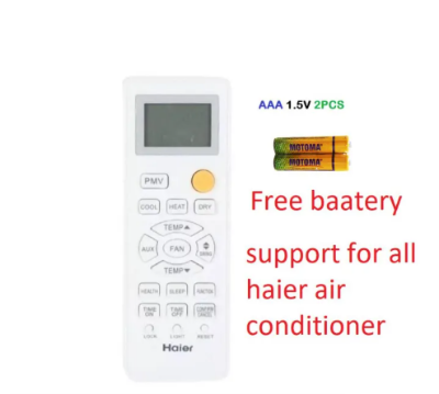 Picture of Haier Air Conditioner Remote Control - White with free battery
