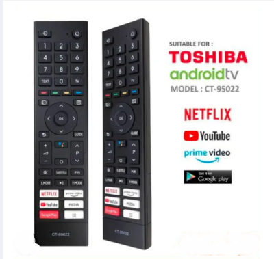 Picture of Toshiba Smart LED TV remote without voice control best quality - Black