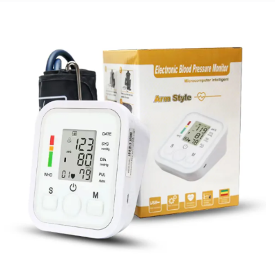 Picture of Digital Arm Blood Pulse Pressure Monitor Electric Tonometer Meter Health Care 99 Memory Sets Household Sphygmomanometer - White