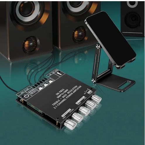 Picture of ZK TB21 Amplifier, 8'' Speaker & 5A Adapter Combo - Black
