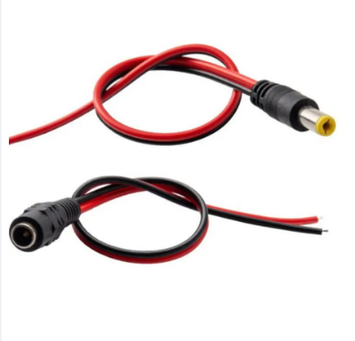 Picture of 1Pair- Cable With MALE FEMALE 2 Pin Connector 2.1mm Male Female DC Power Jack Socket 5V 12V 24V 5.5×2.1mm Male Female Connector Male Female Jack 2 Pin Male Female Socket Power Cables - 251685137