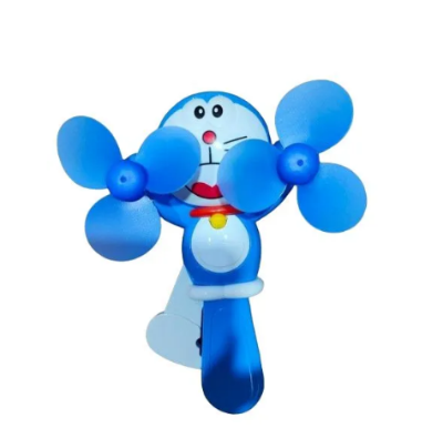 Picture of Portable Manual Hand Crank MINI FAN Without Battery Useful while travelling, exercising, outdoor activities and power cuts - Blue