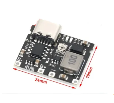 Picture of Premium Quality - J5019 Li-ion 3.7/4.2 Volt Battery Charger Board + DC-DC Step Up Type C With Battery Protection