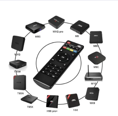 Picture of Wireless Replacement Remote Control For MXQ X96 H96 MAX/V88/TX6 T95X/T95M Mini Android TV Box For Android Smart TV Box Remote - Black