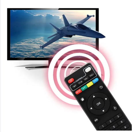 Picture of Wireless Replacement Remote Control For MXQ X96 H96 MAX/V88/TX6 T95X/T95M Mini Android TV Box For Android Smart TV Box Remote - Black