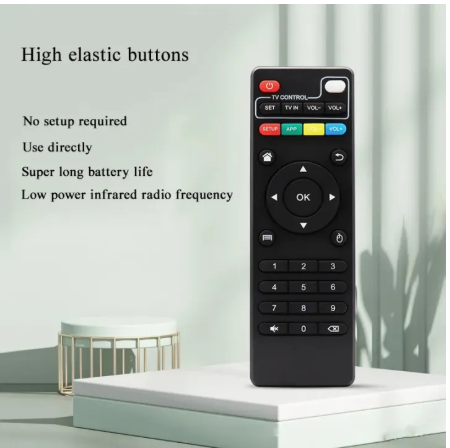 Picture of Wireless Replacement Remote Control For MXQ X96 H96 MAX/V88/TX6 T95X/T95M Mini Android TV Box For Android Smart TV Box Remote - Black