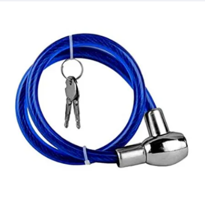 Picture of Bicycle Lock Heavy Duty Multipurpose Cable Lock for Bike, Luggage, Helmet, Steel Keylock, Anti-Theft (Multicolor) - Multicolor