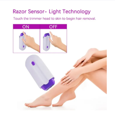 Picture of Rechargeable Sensor light Facial Hair Remover Appliances machine For Women / Girls Smooth Skin Painless Hair Eraser - White