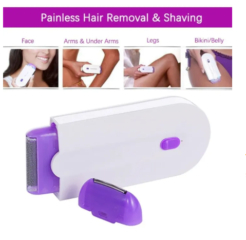 Picture of Rechargeable Sensor light Facial Hair Remover Appliances machine For Women / Girls Smooth Skin Painless Hair Eraser - White
