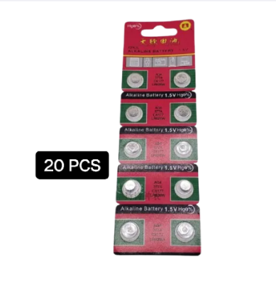 Picture of 20 Pieces Hand Watch Battery for Dial Watch- Model- AG4, 377, SR626, SR626W - Multicolor