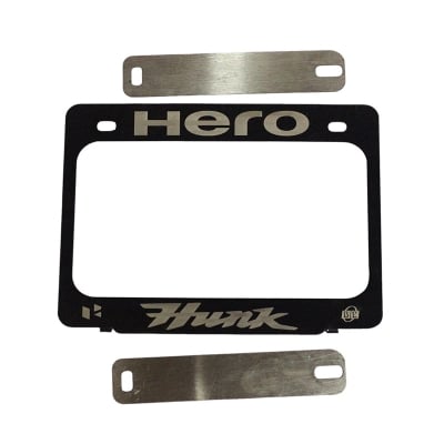 Picture of Name Plate Hero  Hunk  bike Stainless Steel Number plate / License plate Frame or Holder With Laser Marking Bike Name color Family-Black