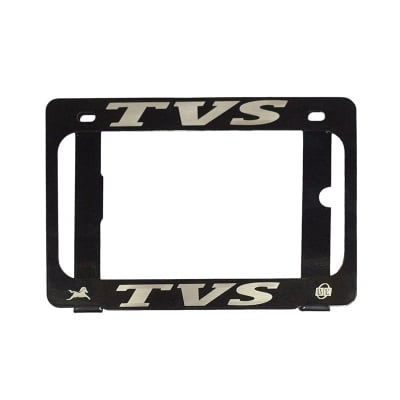 Picture of All TVS  bike Stainless Steel Number plate / License plate Frame or Holder With Laser Marking Bike Name color Family-Black