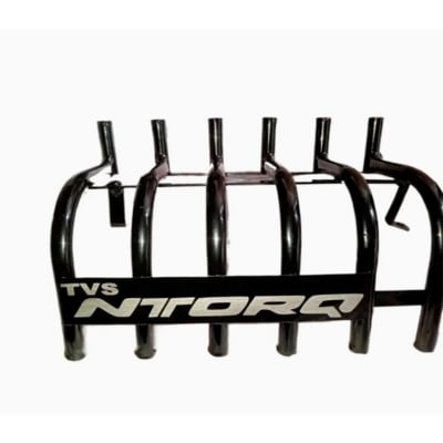 Picture of TVS  NTORQ Bike black Silencer Cover Guard  Exhaust Silencer Guard Silencer Protector