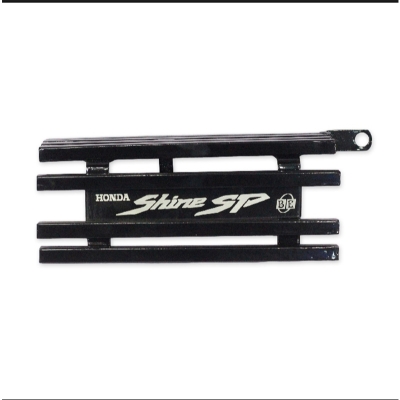 Picture of Honda Shine Sp  Bike Silencer Cover  Silencer Guard Black  Metel  Box Khacha With Laser Print Bike Name