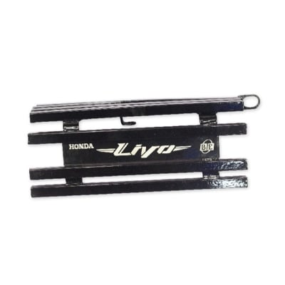 Picture of Honda Livo Silencer Cover  Silencer Guard  Black Metal Box Khacha With Laser  Print Bike Name