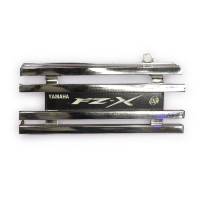 Picture of Premium Quality  Yamaha FZX Bike  Stainless  Steel  Silencer Cover Box  Khacha With Laser print Bike Name