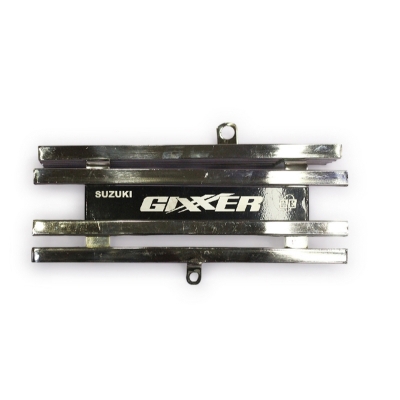 Picture of Premium Quality Suzuki Gixxer, Fi  ABS, SF Fi ABS Bike  Stainless steel  Silencer  cover Box Khacha With Laser print Bike Name