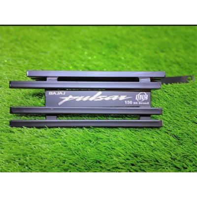 Picture of Bajaj pulsar singel  Disc Silencer,  Cover Silencer Guard  Silencer  Protector Black  Metel Box  Khacha With Laser Print Bike name