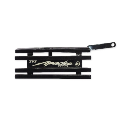 Picture of TVS Apache RTR 150&160 2v Bike  Silencer  Cover / Silencer Guard Silencer  Protector Black  Metal  Box khacha  With Laser Print Bike Name