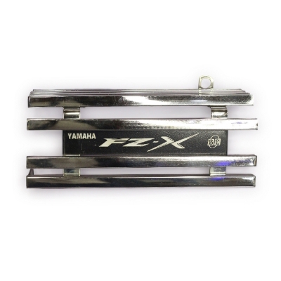 Picture of Premium Quality  Yamaha FZX Bike  Stainless steel  Silencer  Cover Box  Khacha  With Laser Print Bike Name