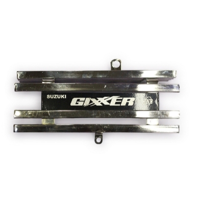 Picture of Premium Quality  Suzuki  Gixxer, Fi ABS, SF Fi ABS  Bike  Stainless Steel  Silencer  Cover Box khacha With Laser Print Bike Name
