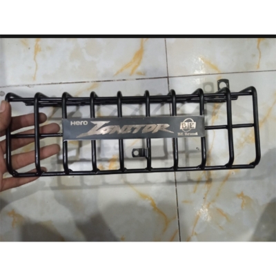 Picture of Hero Ignitor Bike Silencer cover Black Metal  Rod Khacha With Laser print Bike Name