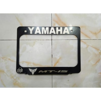 Picture of Yamaha MT15 Bike  Stainless Steel  Number Plate / Licences plate  Frame or Holder With Laser Marking Bike Name