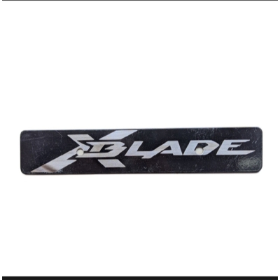 Picture of X Blade Fornt Name Palte Stainless steel With Laser Marking Brand Name-Black