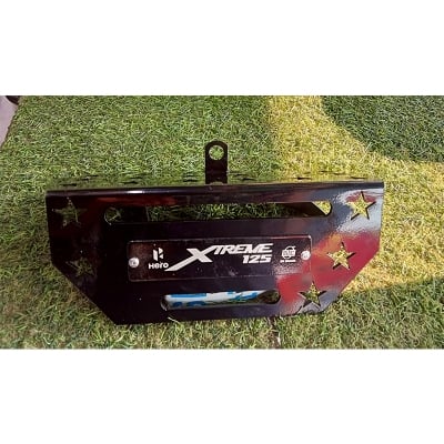 Picture of Hero Xtreme 125 silencer cover or Silencer plate MS steel silencer protector