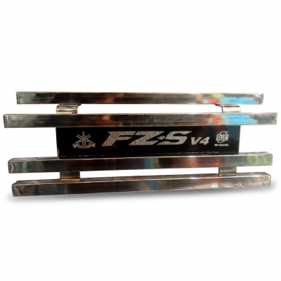 Picture of FZ-S V4 silence cover and silence box khacha or MS steel silencer protector