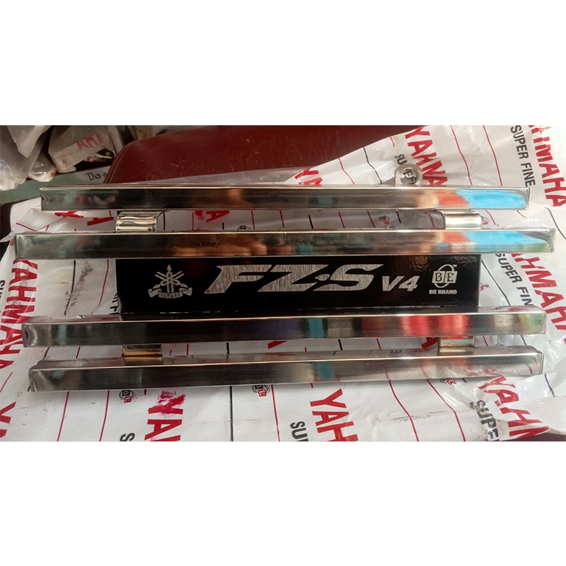 Picture of FZ-S V4 silence cover and silence box khacha or MS steel silencer protector