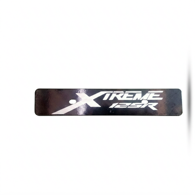 Picture of Hero Xterm 125 Fornt name plate Stainless steel with Laser Marking Brand Name