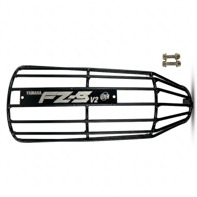 Picture of Yamaha FZ V2 rod khacha or silencer protector & silencer gurd MS steel Blackp