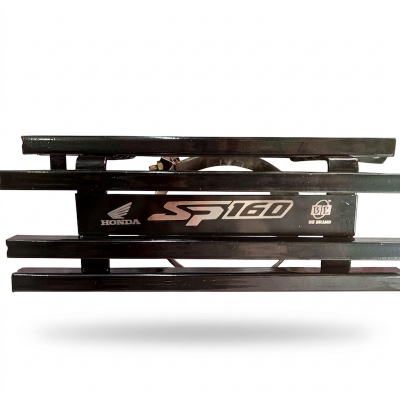 Picture of Honda Sp 160 silencer cover or silencer protector & Silencer Guard MS steel black color BoX khacha