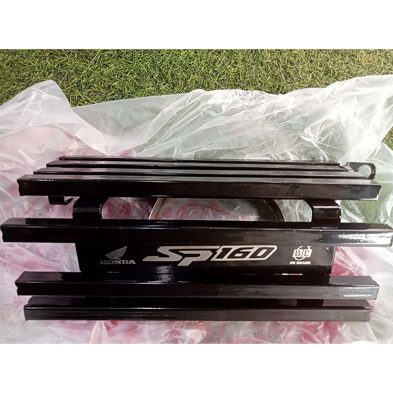 Picture of Honda Sp 160 silencer cover or silencer protector & Silencer Guard MS steel black color BoX khacha