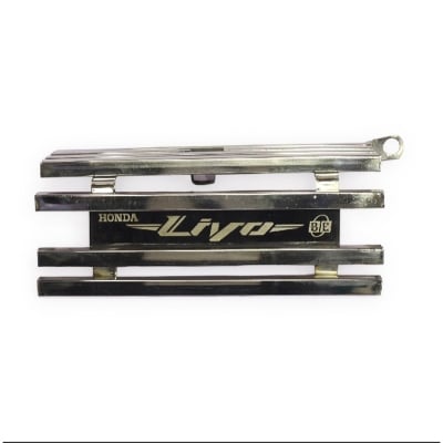 Picture of Premium Quality Honda Livo Bike Stainless Steel Silencer cover Box khacha With Laser print bike name