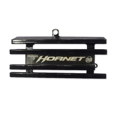 Picture of Honda Hornet Silencer cover silencer Guard silencer protector Black Metal Box khacha With Laser print