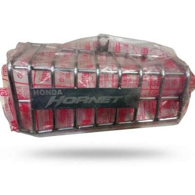 Picture of Honda Hornet Bike Stainless Steel Silencer cover Rod Khacha With Laser print Bike Name