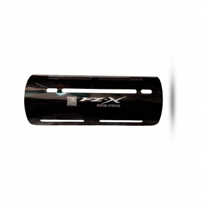 Picture of (Black) Yamaha FZX  Bike Silencer Cover Silencer Guard Silencer Muffler With Laser Marking Bike Name