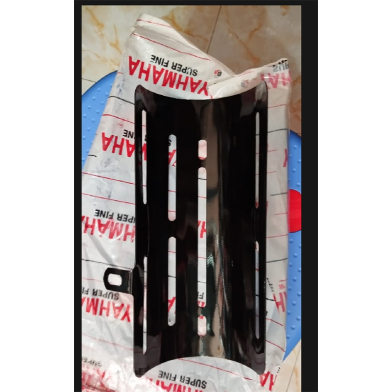 Picture of (Black) Yamaha FZX  Bike Silencer Cover Silencer Guard Silencer Muffler With Laser Marking Bike Name
