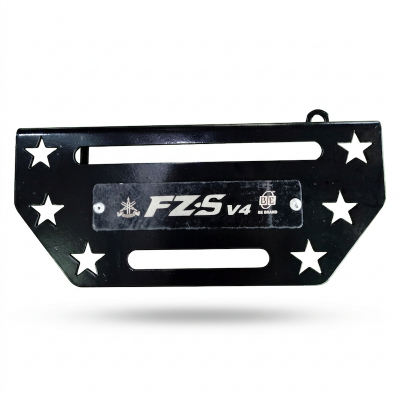 Picture of Yamaha FZ S V4 silence cover or silencer protector Ms steel black tara khacha