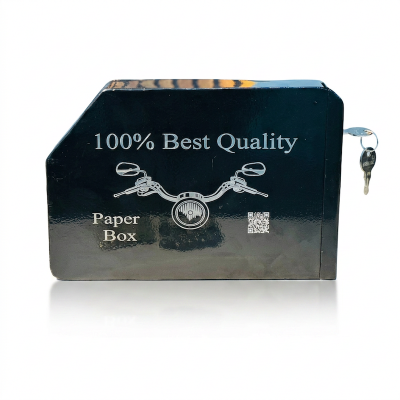 Picture of universal paper box all model bike r paper box MS steel, black color