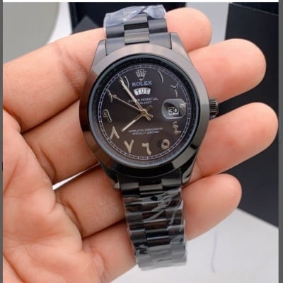 Picture of Black Rolex Watch With Eastern Arabic Numerals