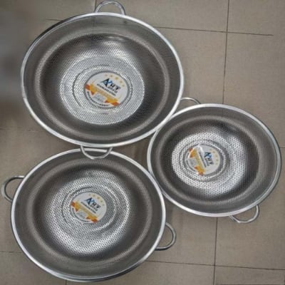 Picture of Multipurpose Stainless Steel Collander Food Basket 3 Pieces Set